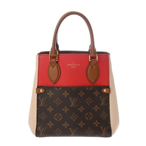 LOUIS VUITTON Monogram Fold Tote PM 2WAY Cerise/Crème/Noir - Picture 1 of 10